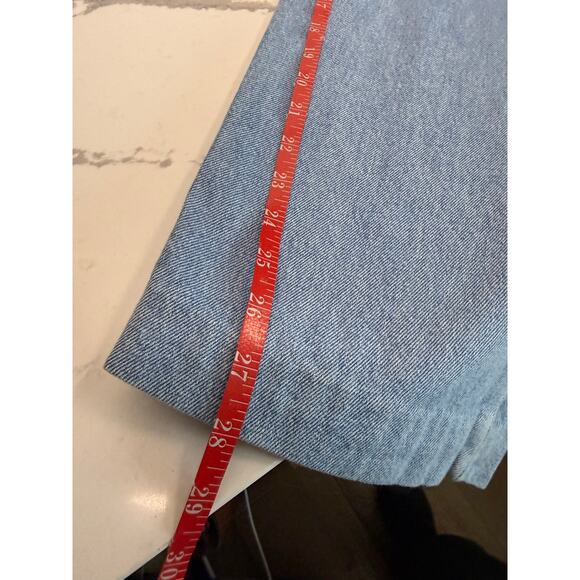 George Men's Light Wash Jeans Workwear HEMMED 38x28 - Picture 6 of 6